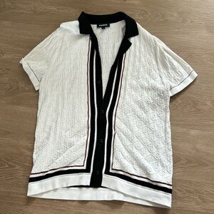 Men's knit button down